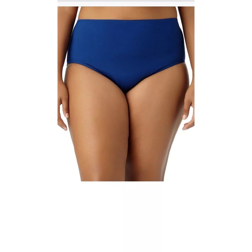 NWT liz claiborne Size 24 Plus Size Indigo Blue Swim‎ Suite Bottoms Msrp$54